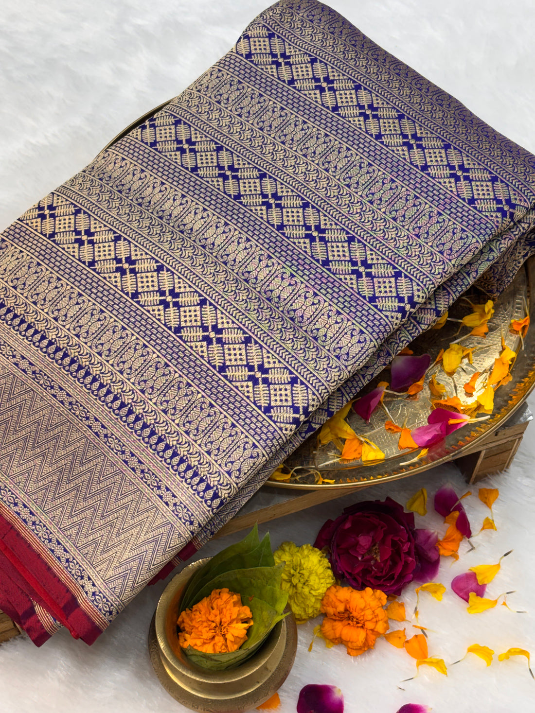 Brocade Pure Katan Silk Handwoven Banarasi Saree