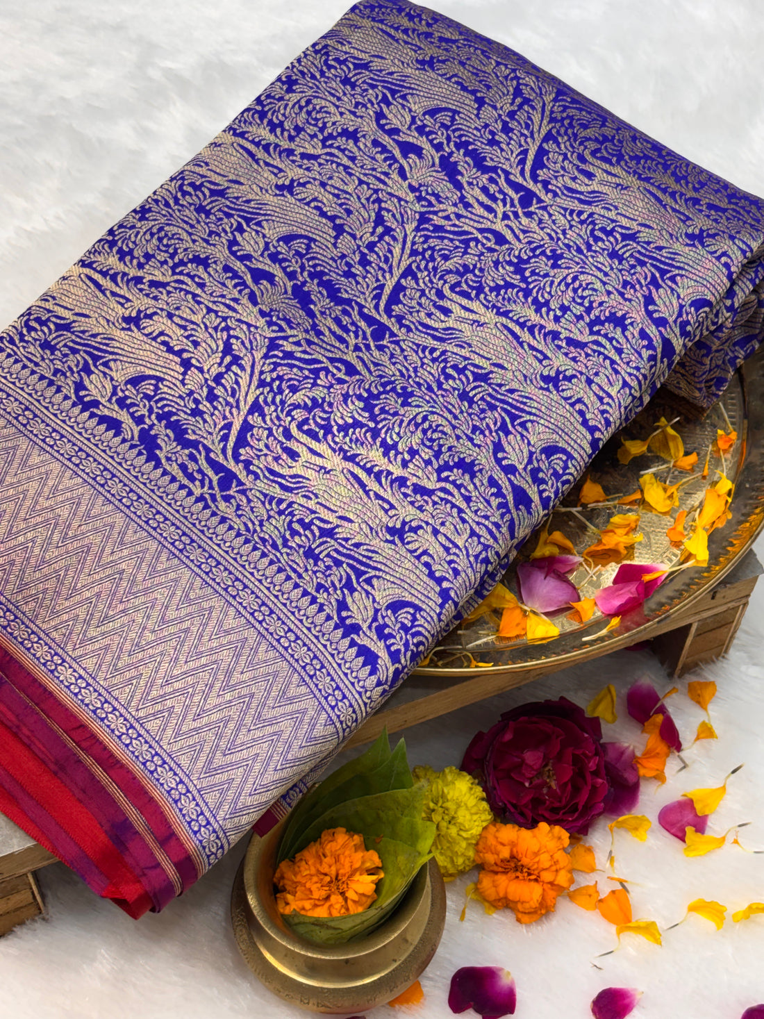 Brocade Pure Katan Silk Handwoven banarasi Saree