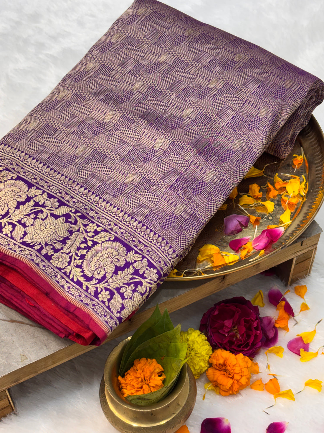 Designer Brocade Pure Katan Silk Handwoven Banarasi Saree