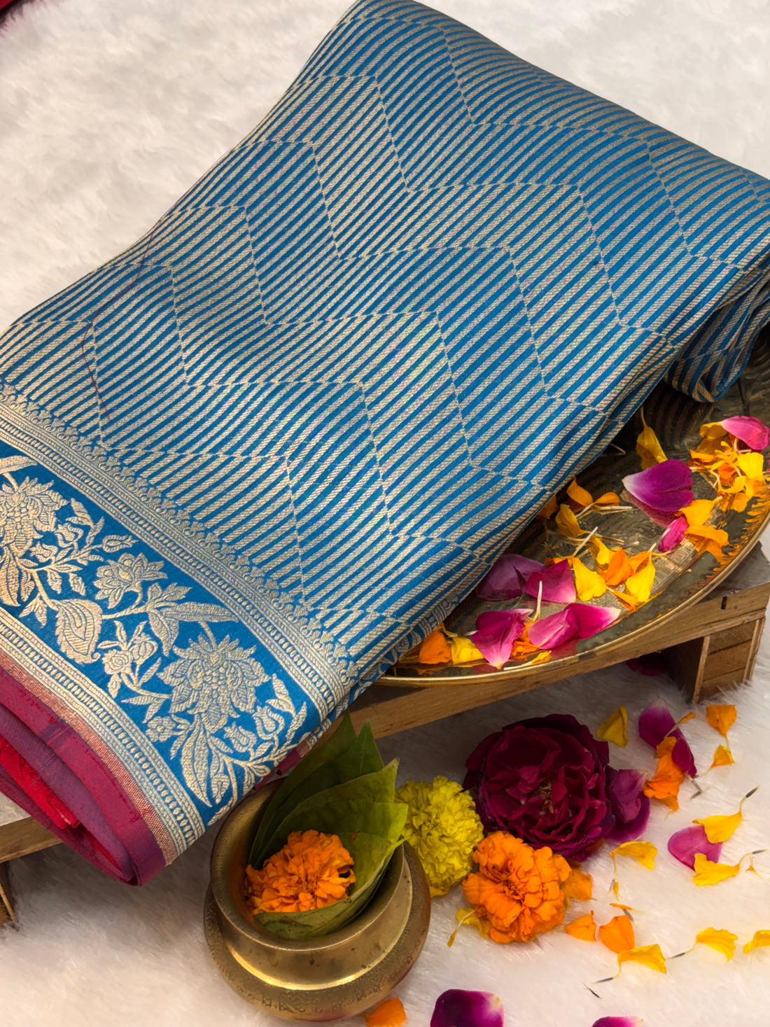 Designer Brocade Pure Katan Silk Handwoven Banarasi Saree