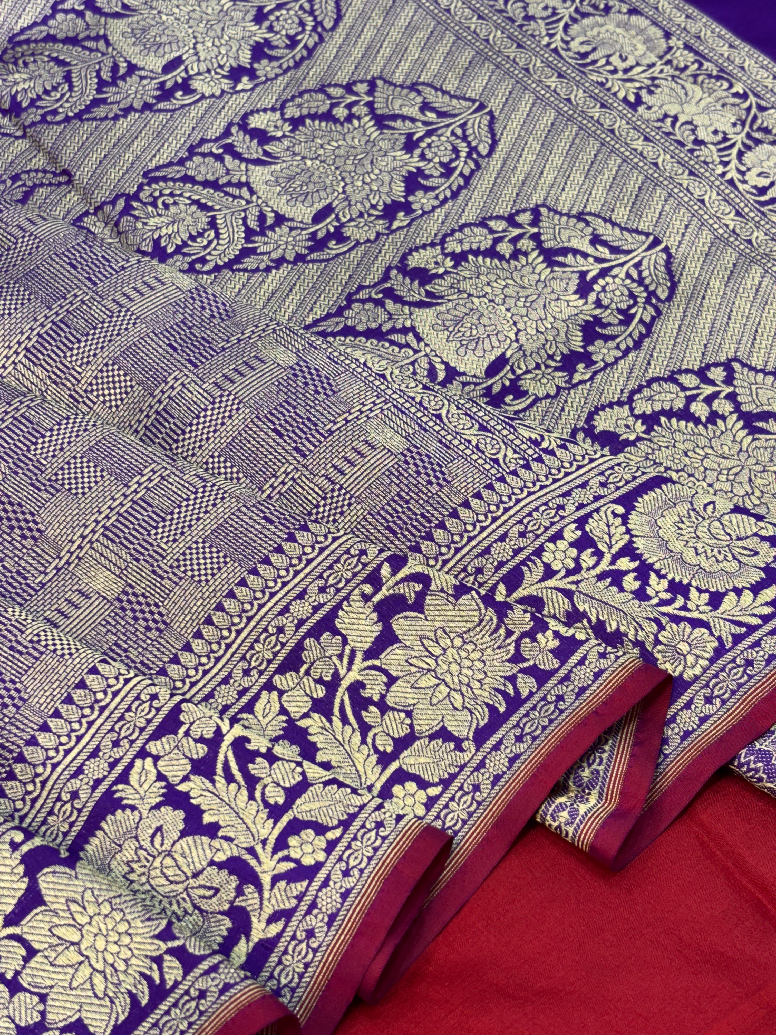 Designer Brocade Pure Katan Silk Handwoven Banarasi Saree