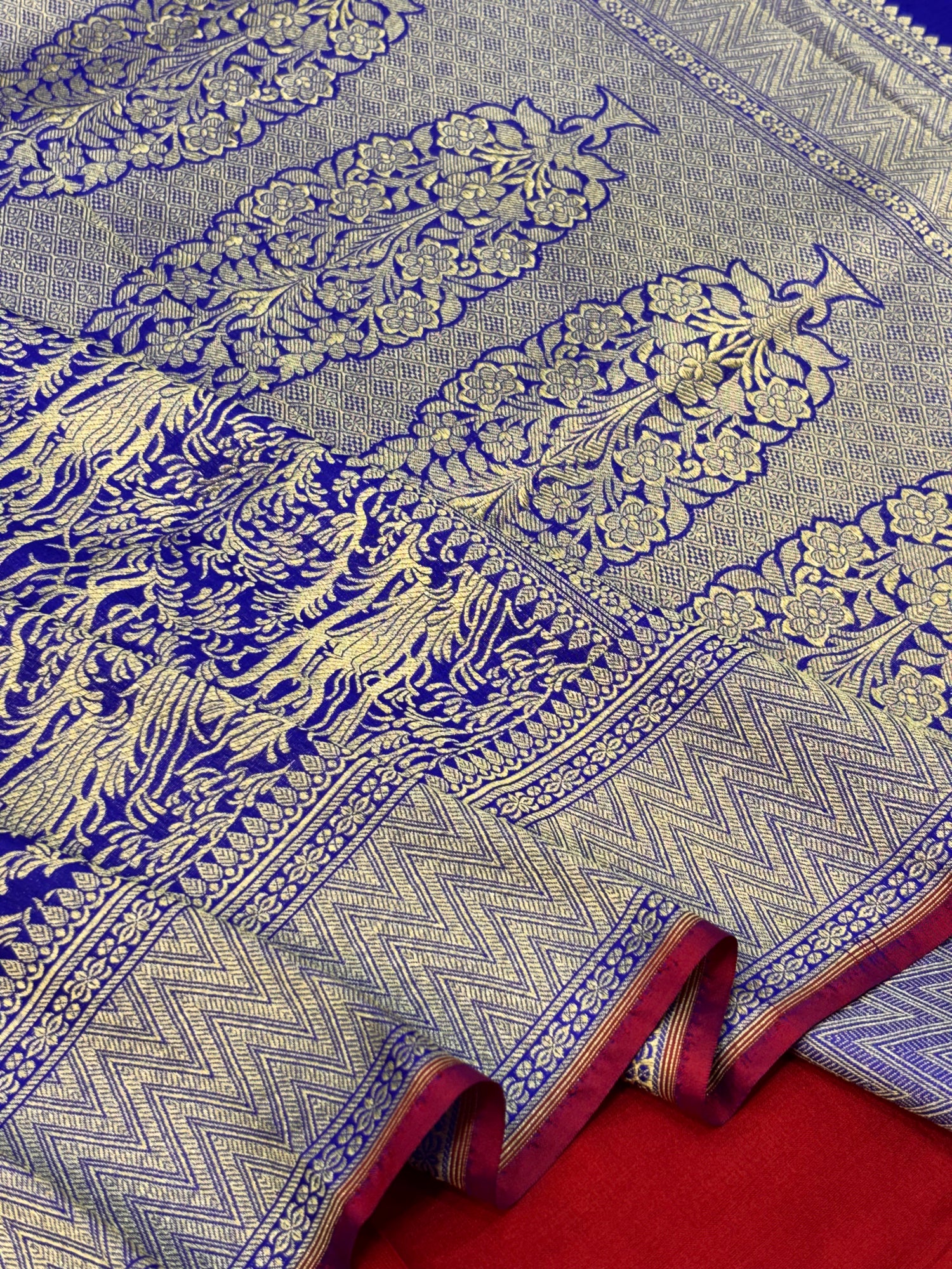 Brocade Pure Katan Silk Handwoven banarasi Saree