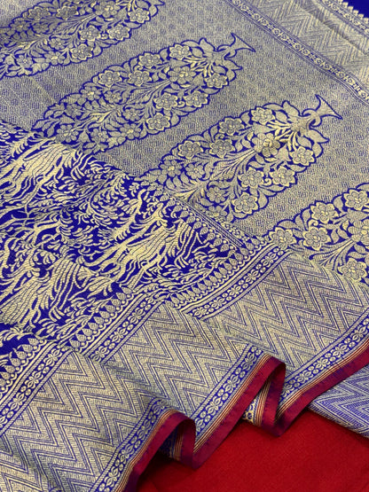 Brocade Pure Katan Silk Handwoven banarasi Saree