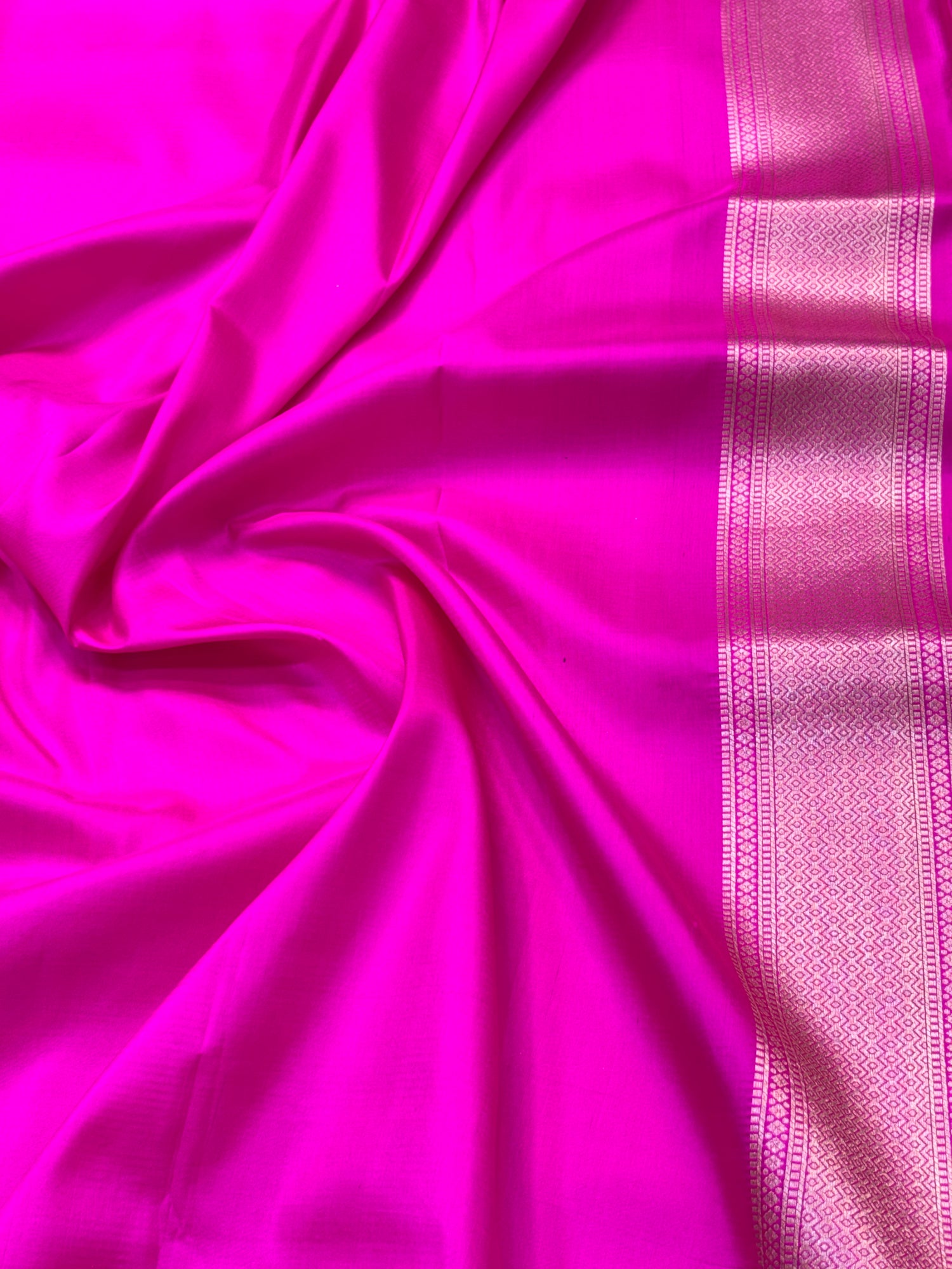 Luxury Pink Pure Katan Silk Gold Zari Work Brocade Saree
