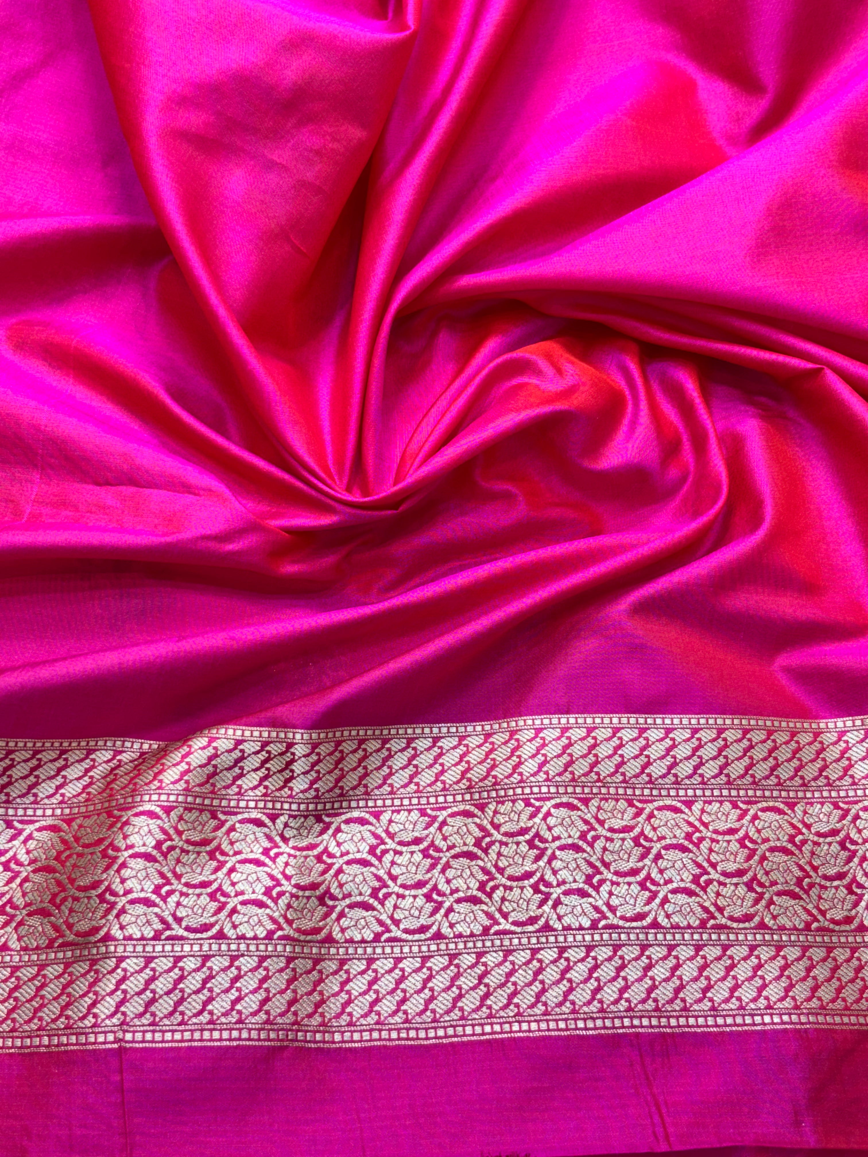 Luxury Rangkat Pure Katan Silk Handwoven Banarasi Saree
