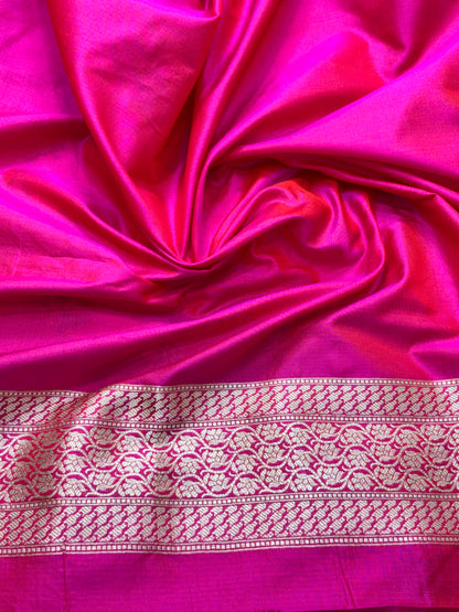 Luxury Rangkat Pure Katan Silk Handwoven Banarasi Saree