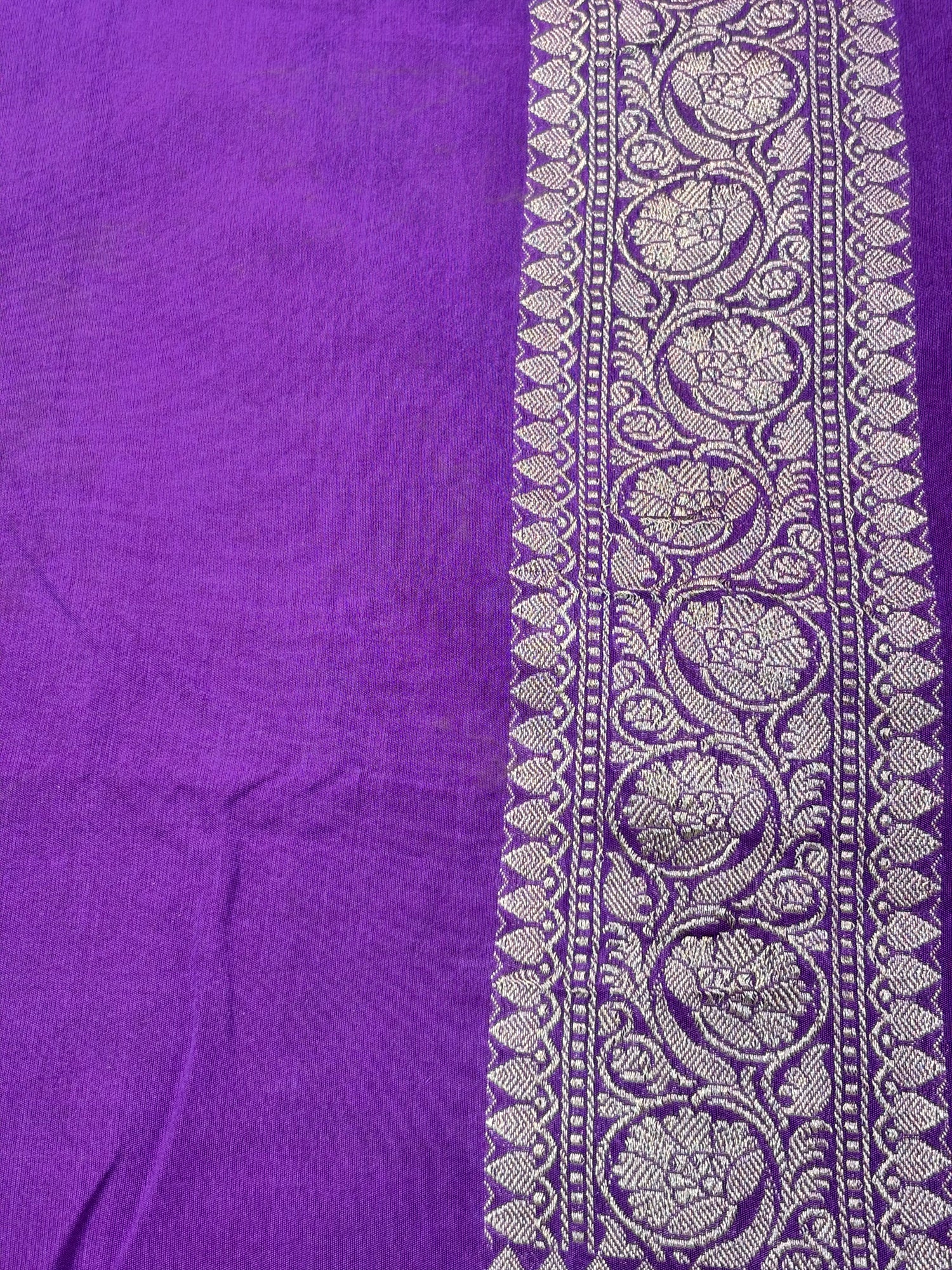 Light Orange Pure Monga Silk Banarasi Saree