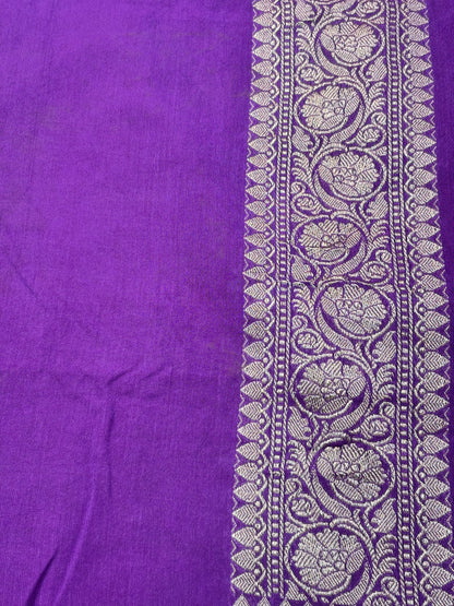 Light Orange Pure Monga Silk Banarasi Saree